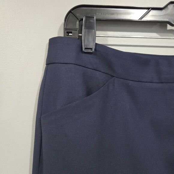 🐢 Theory Navy Wool Mini Skirt.  With pockets. Size 10 - Picture 4 of 13